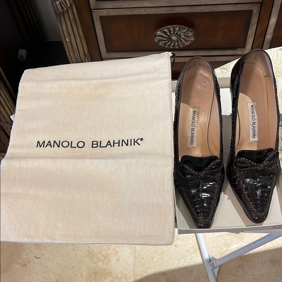 Manolo Blahnik Brown Heels Timeless Elegance main image 0